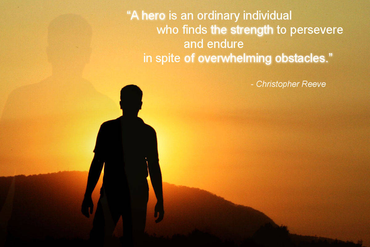 Christopher Reeve, silhouette, hill, SD Desktop Wallpaper