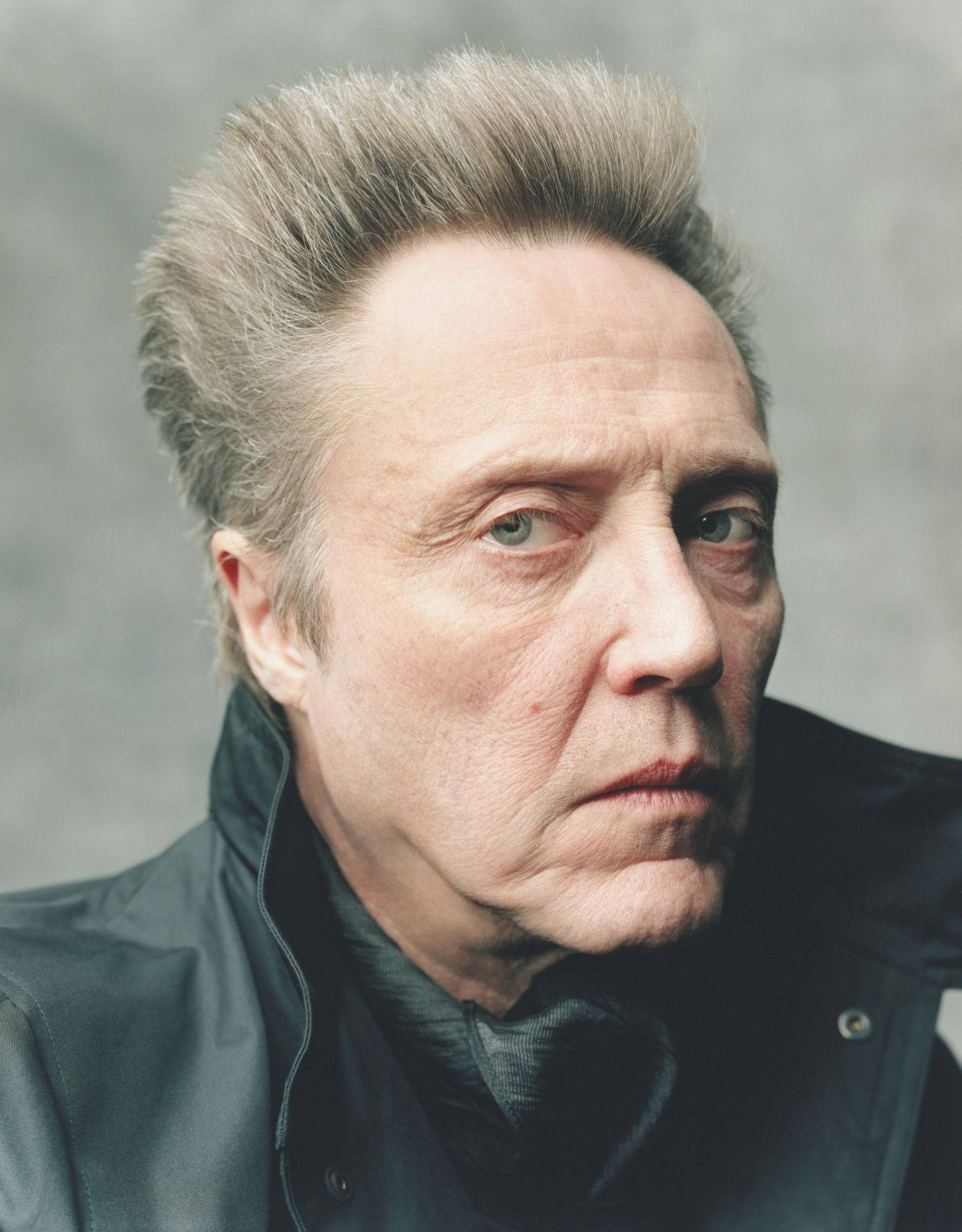 Christopher Walken, ash grey hair, intense blue eyes, Full HD Phone Wallpaper