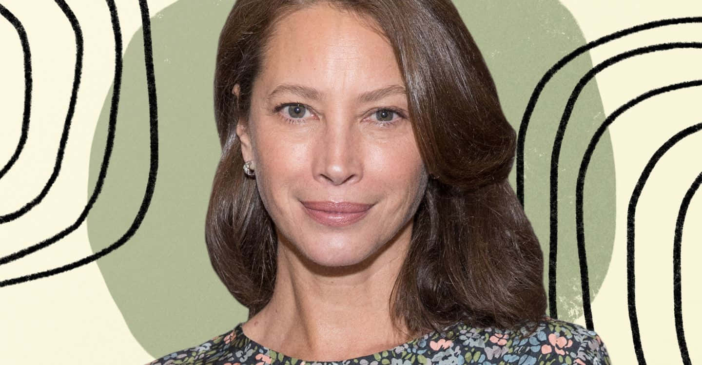 Christy Turlington, black dress, brown hair, HD Desktop Wallpaper