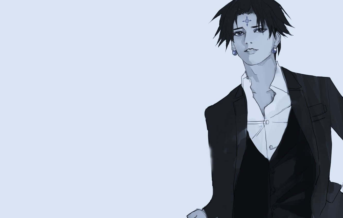 Chrollo Lucilfer, dark hair, forehead mark, HD Desktop Wallpaper