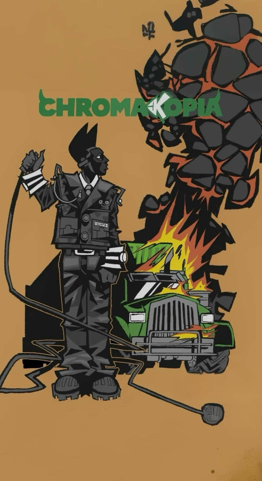Chromatopia, urban art scene, warrior, Full HD Phone Wallpaper