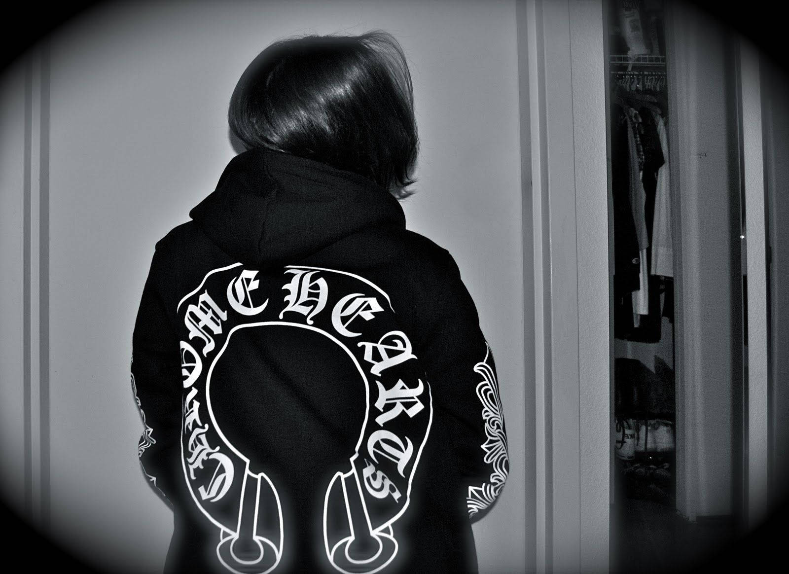 Chrome Hearts, black jacket, black hoodie, HD Desktop Wallpaper