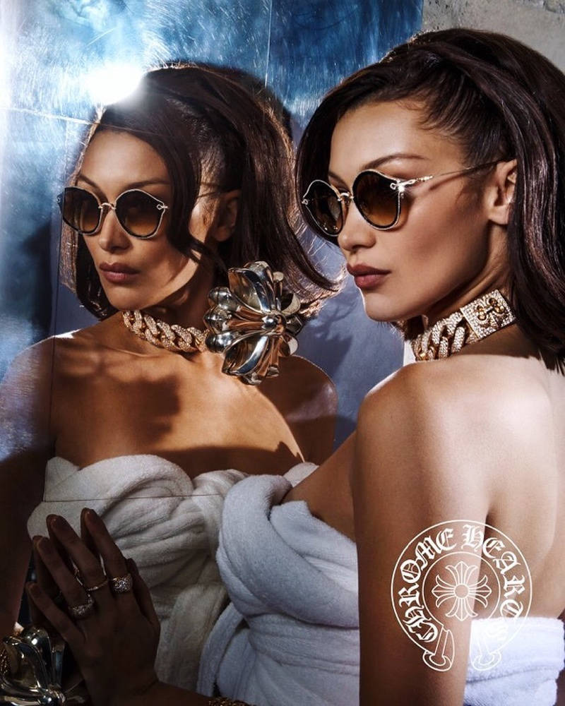 Chrome Hearts, glossy model, sunglasses, SD Phone Wallpaper