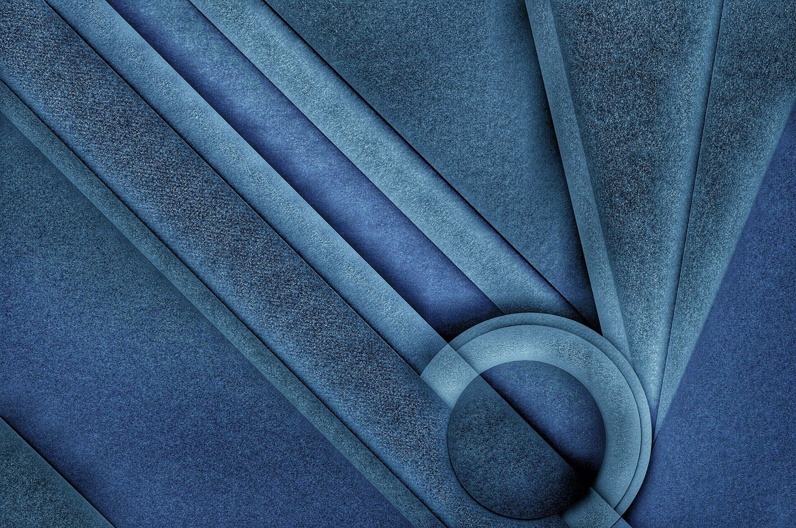 Chrome OS, rich blue velvet fabric, geometric patterns, 2K Desktop Wallpaper