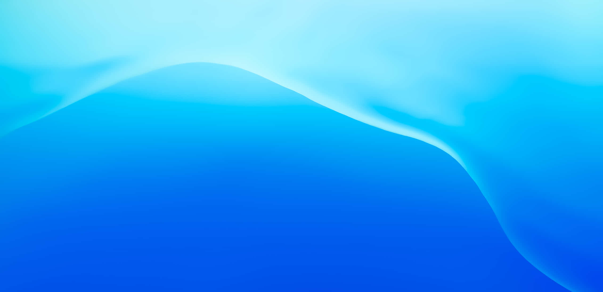 Chrome OS, gradient blue hues, abstract wave, 2K Desktop Wallpaper