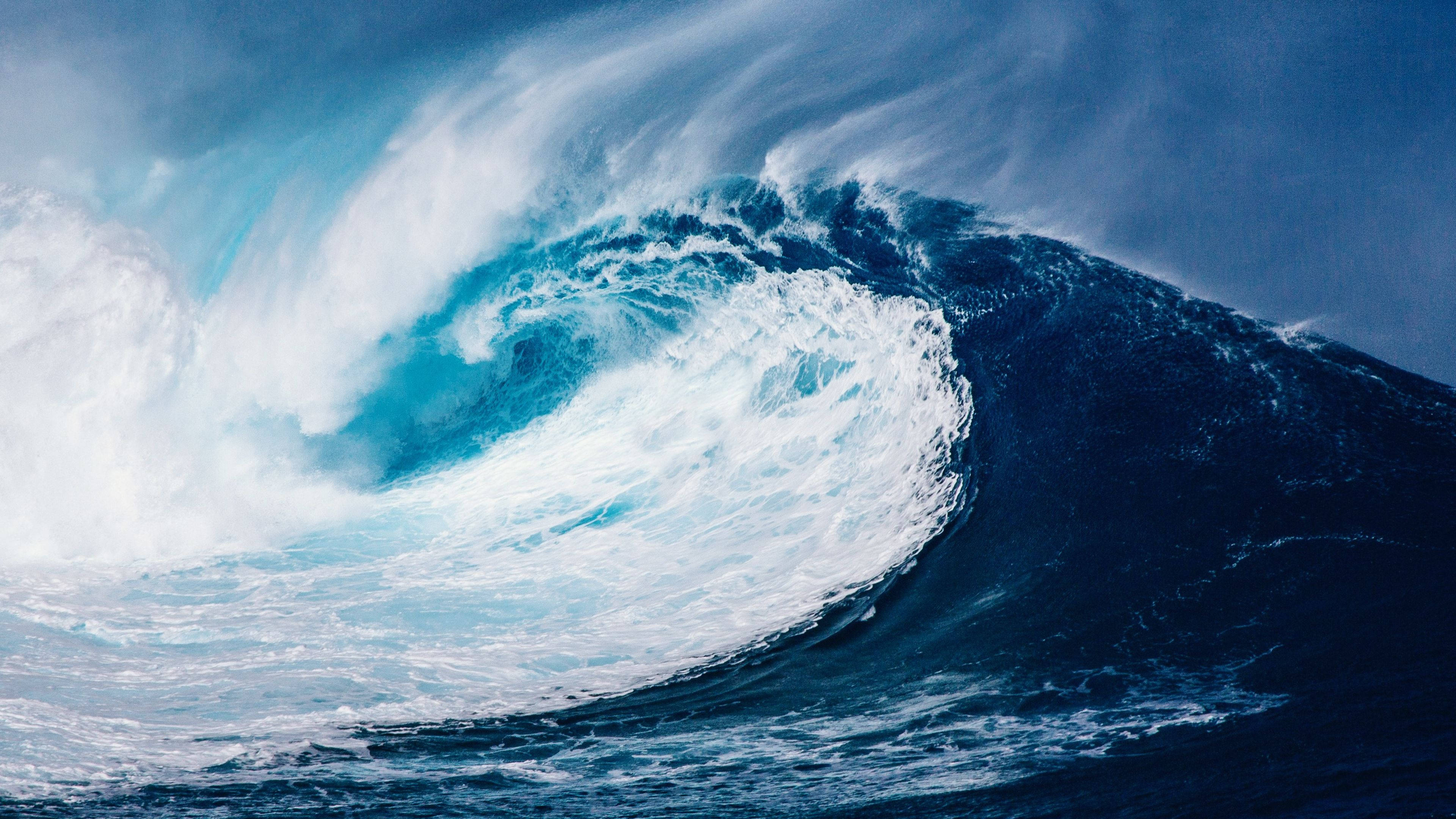 Ocean Tide, Chromebook, massive ocean wave, 4K Desktop Wallpaper