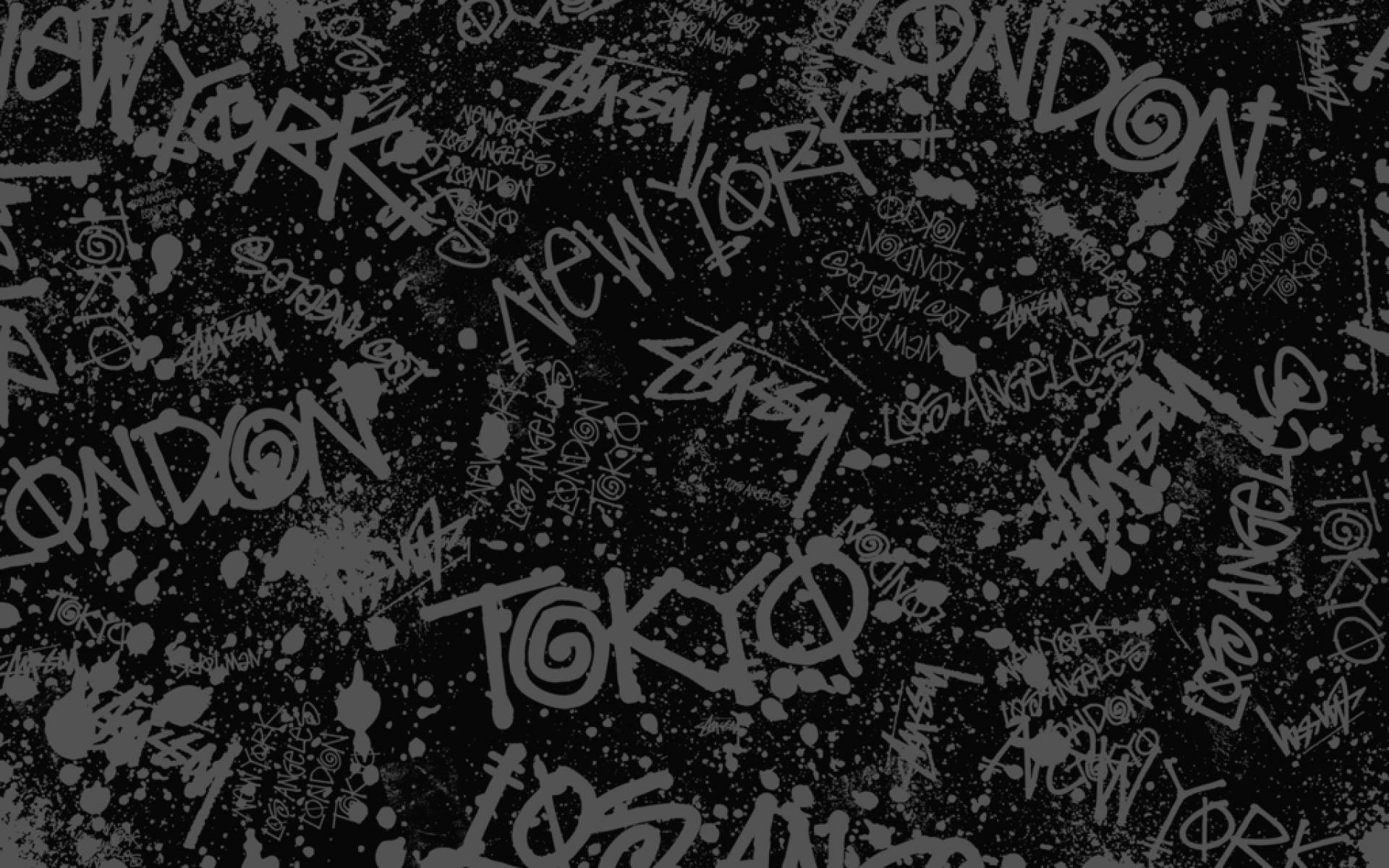 Chromebook, city names, graffiti tags, Full HD Desktop Wallpaper