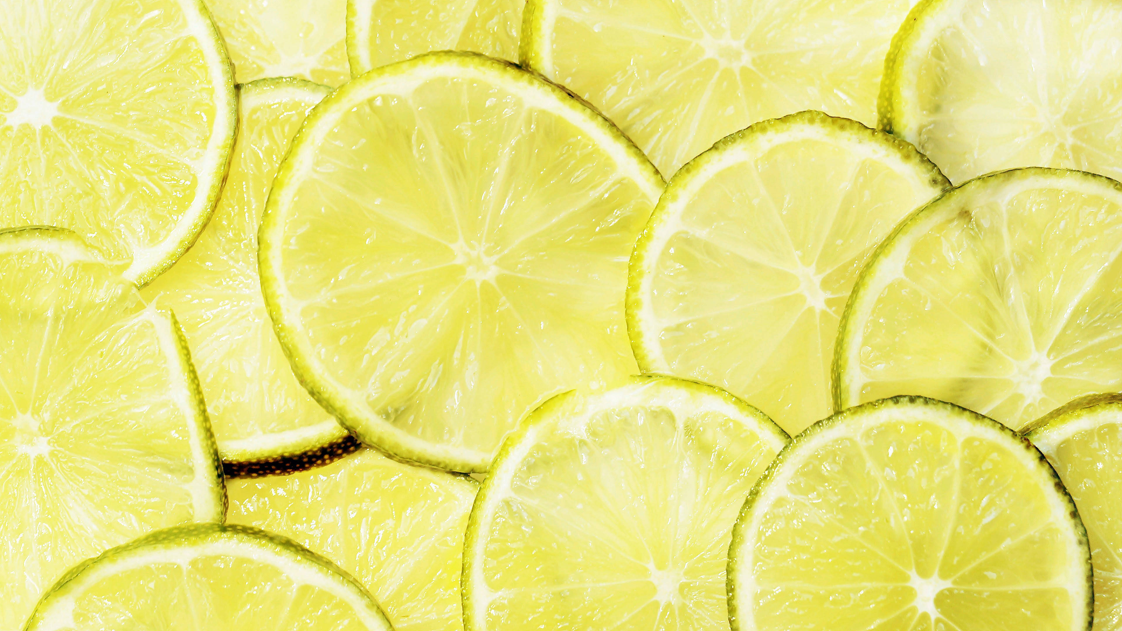 Chromebook, lime slices, vibrant, 4K Desktop Wallpaper