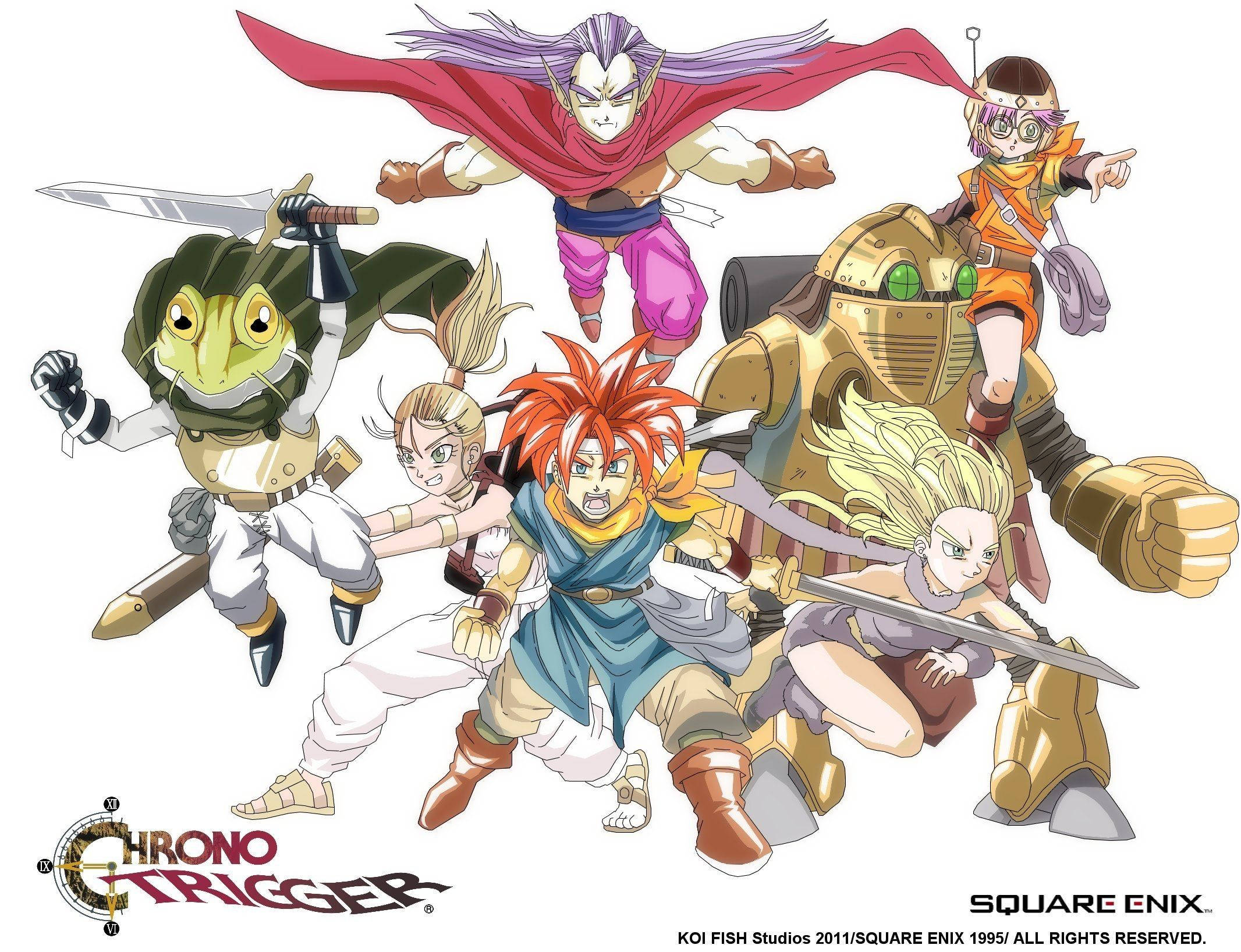 Chrono Trigger, anime characters, swords, Full HD Desktop Wallpaper