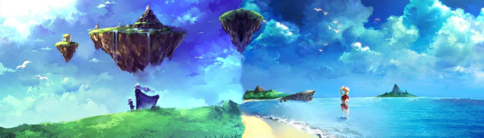 Chrono Trigger, fantasy world, floating islands, HD Desktop Wallpaper