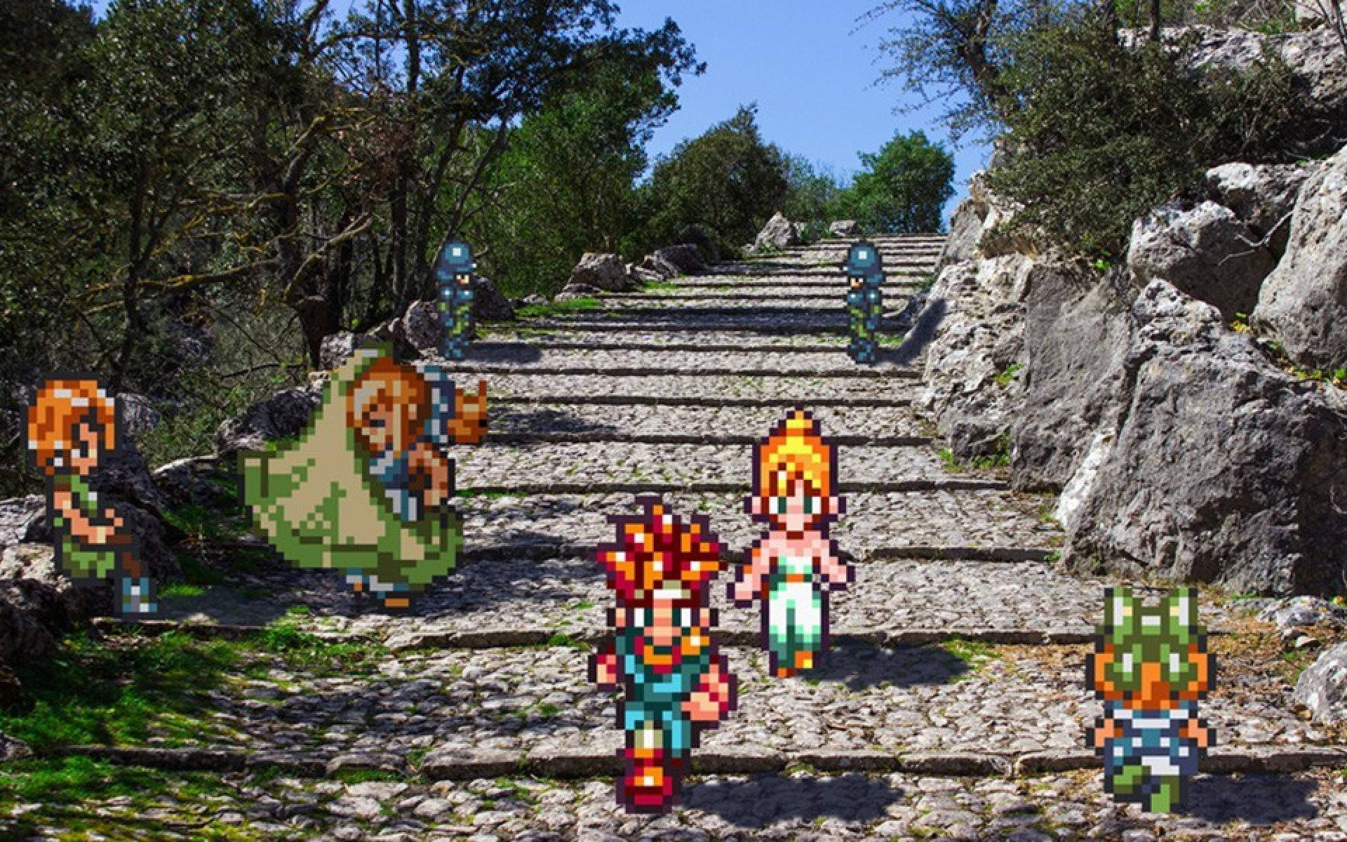 Chrono Trigger, pixel-art, adventurers, Full HD Desktop Wallpaper
