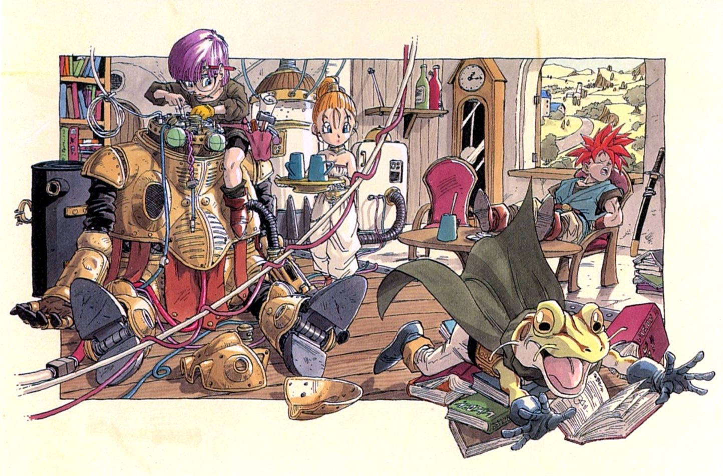 Chrono Trigger, frog-like creature, robot, HD Desktop Wallpaper