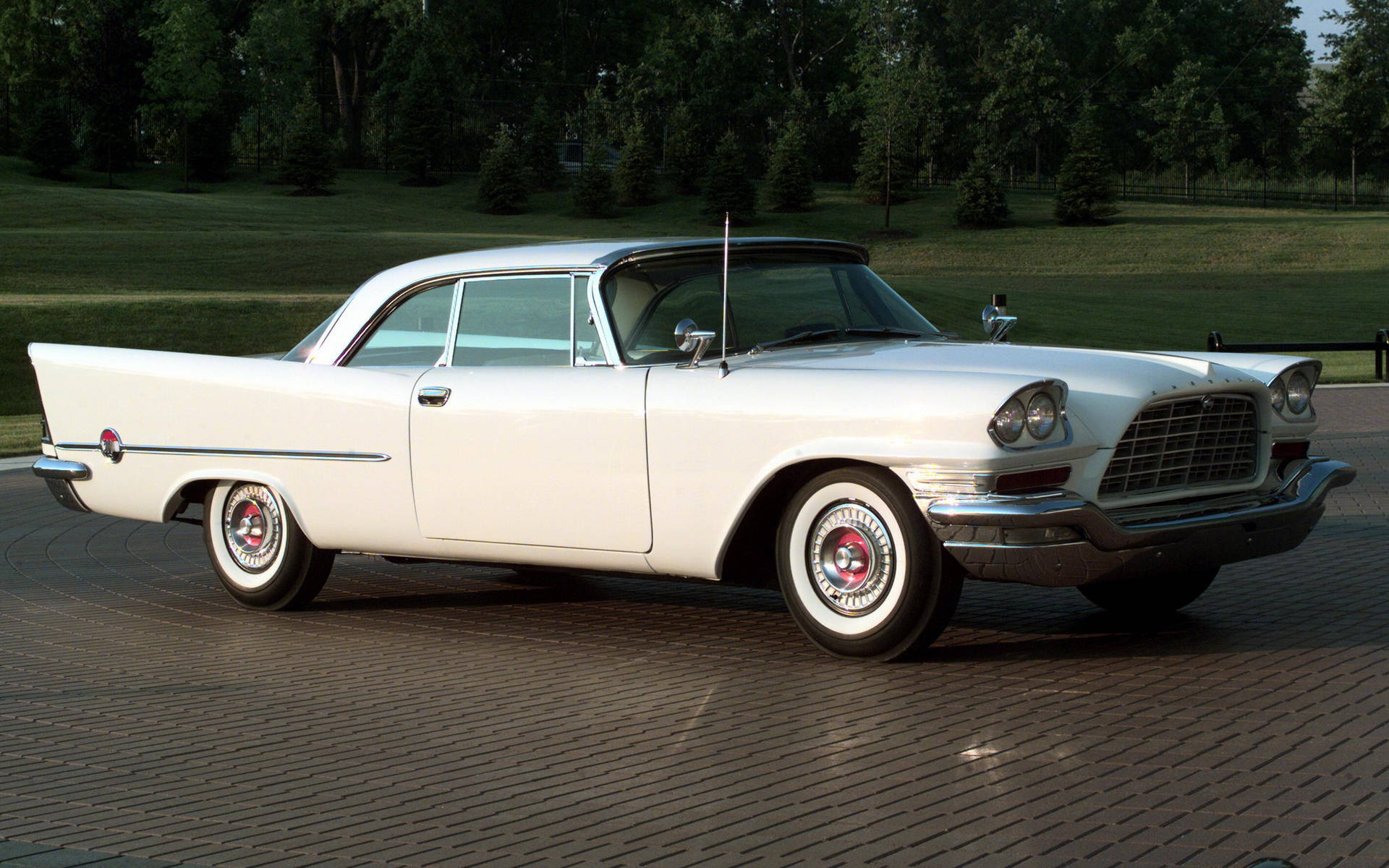 Chrysler 300, 1950s, white, Full HD Desktop Wallpaper