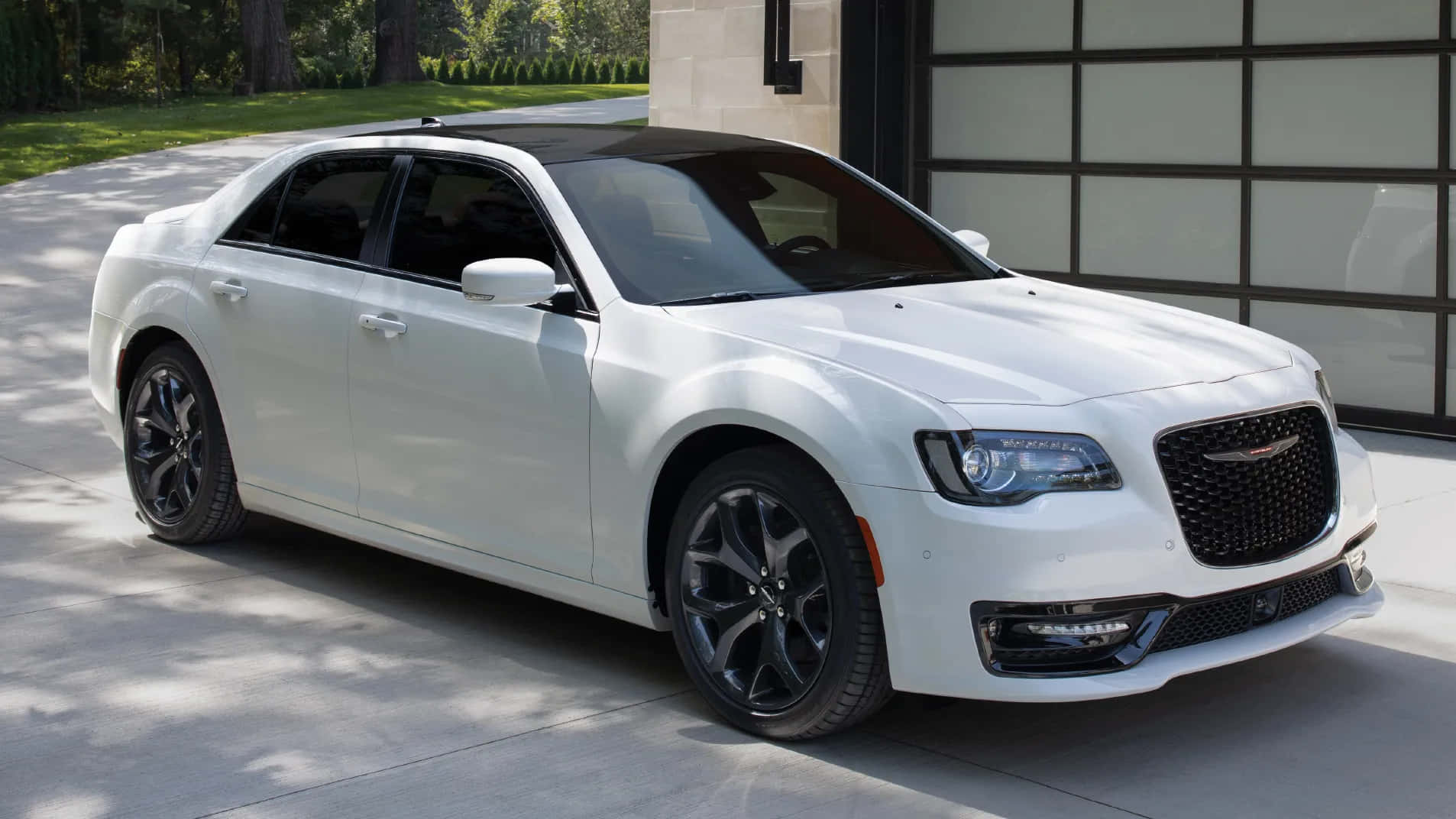 Chrysler 300, white, black accents, HD Desktop Wallpaper