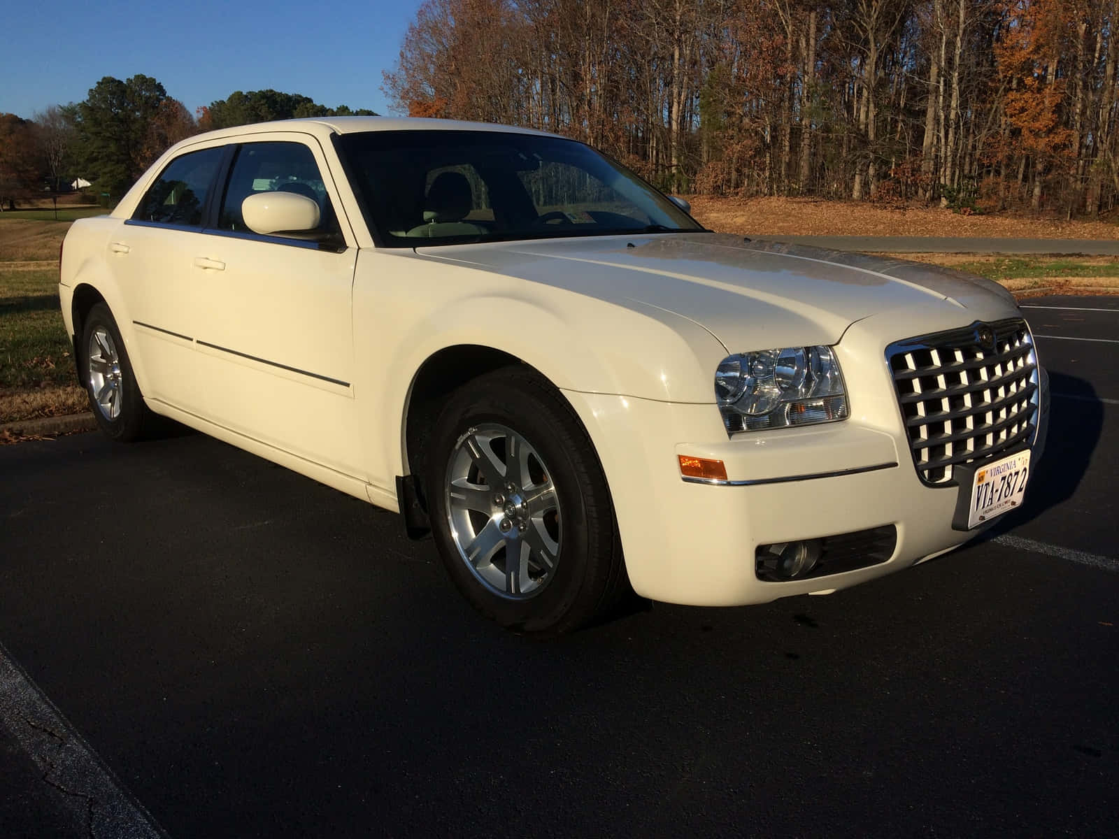 Chrysler 300, cream, twilight, HD Desktop Wallpaper
