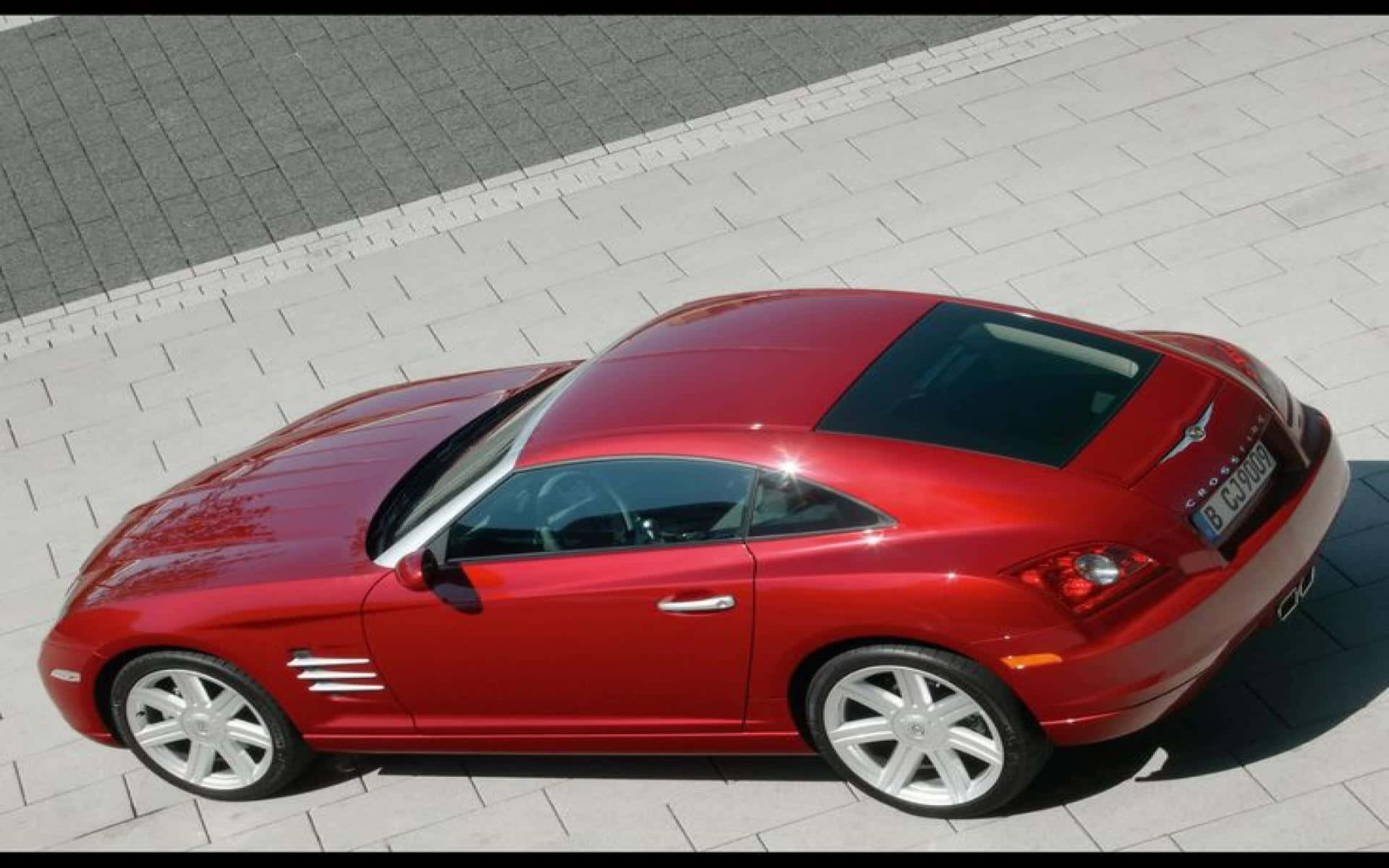 Chrysler Crossfire, glossy red, light gray pavement, Full HD Desktop Wallpaper