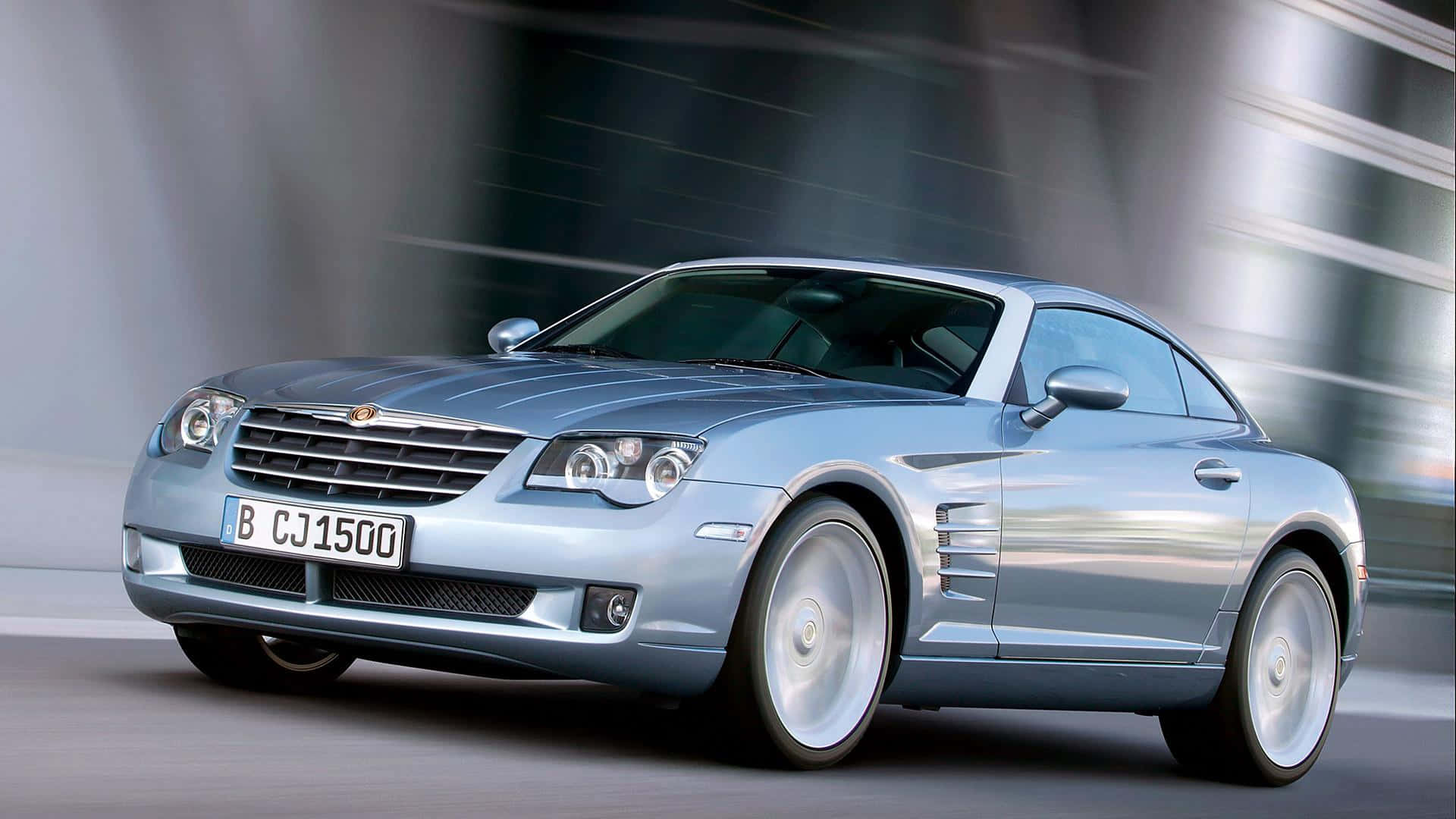 Chrysler Crossfire, silver, motion blur, Full HD Desktop Wallpaper