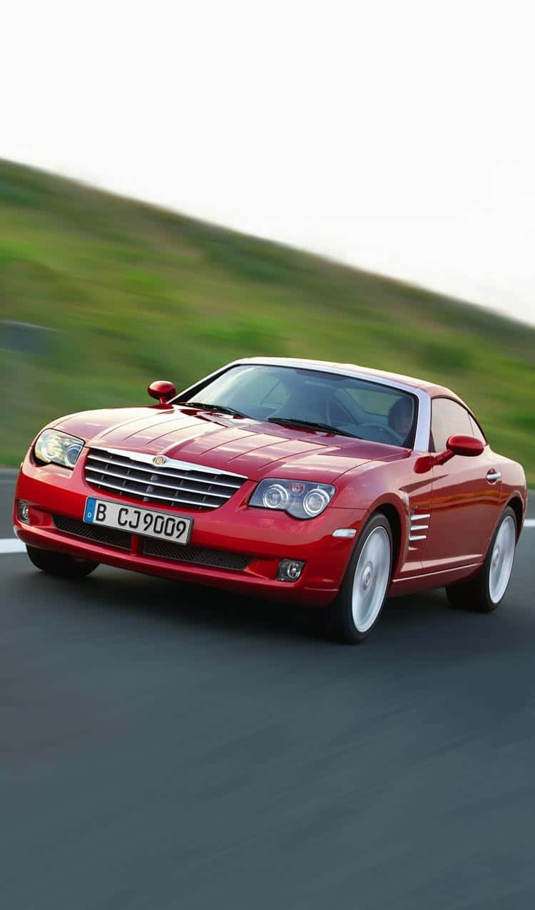 Chrysler Crossfire, red, convertible, SD Phone Wallpaper