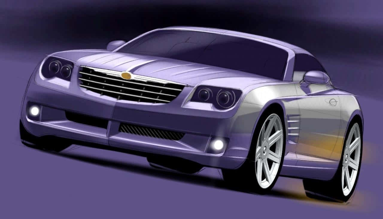 Chrysler Crossfire, purple sports car, silver accents, HD Desktop Wallpaper