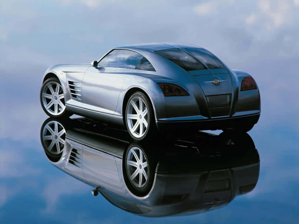 Chrysler Crossfire, silver, mirrored surface, SD Desktop Wallpaper