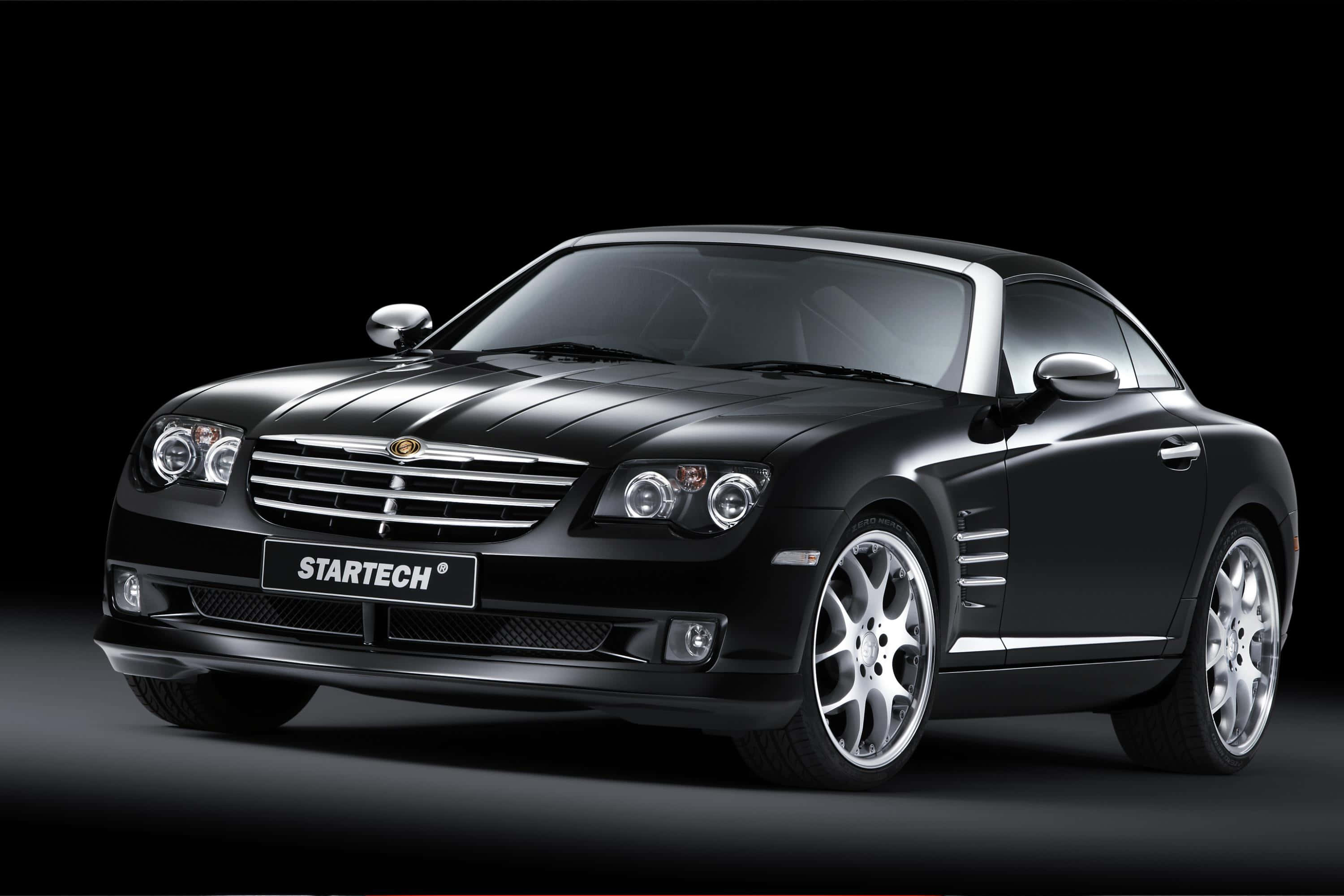 Chrysler Crossfire, black, silver accents, 2K Desktop Wallpaper