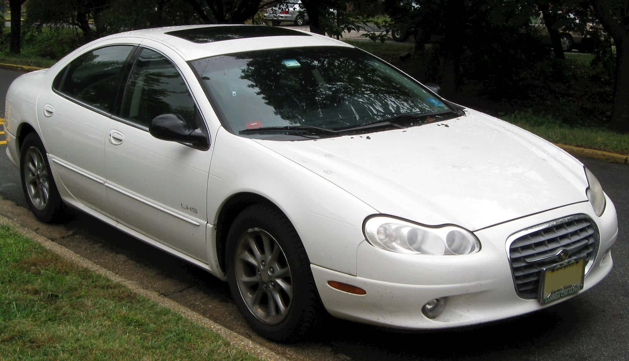 2000 Chrysler LHS, white, sedan, Full HD Desktop Wallpaper