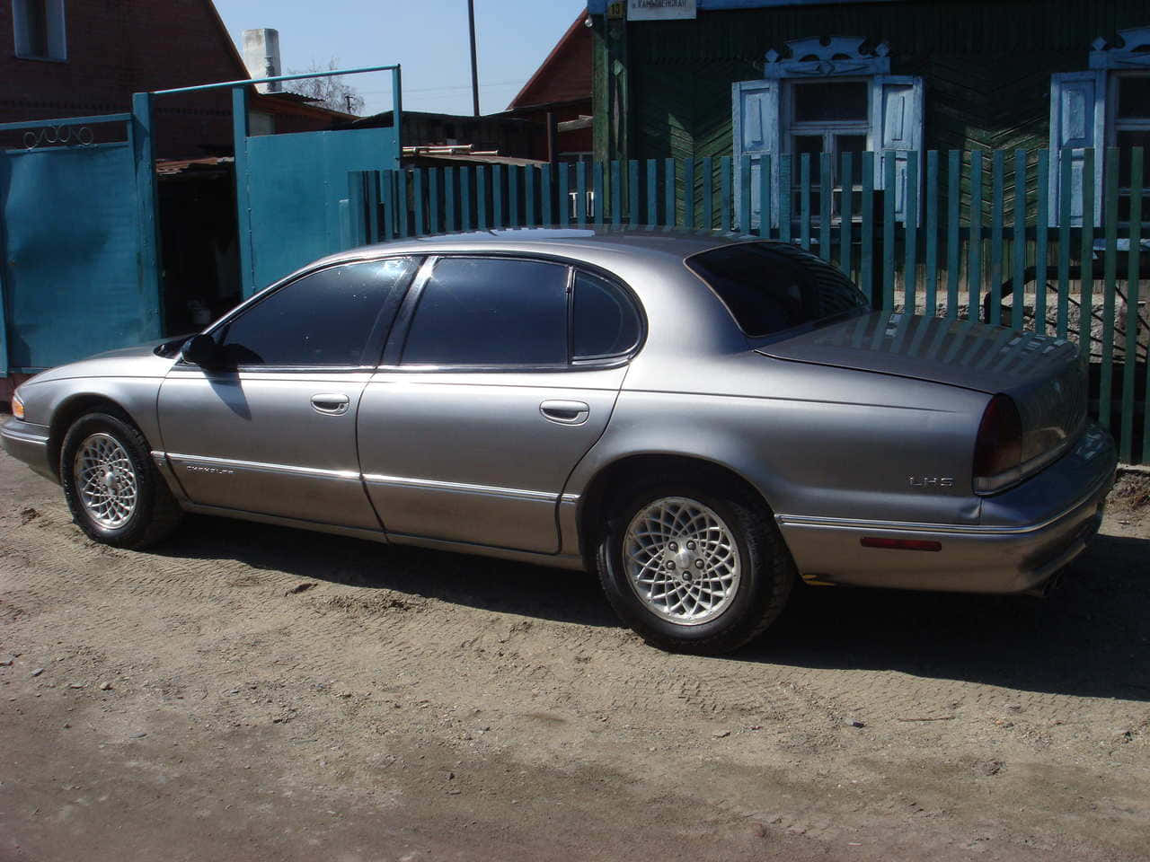 Chrysler LHS, silver, dirt ground, HD Desktop Wallpaper