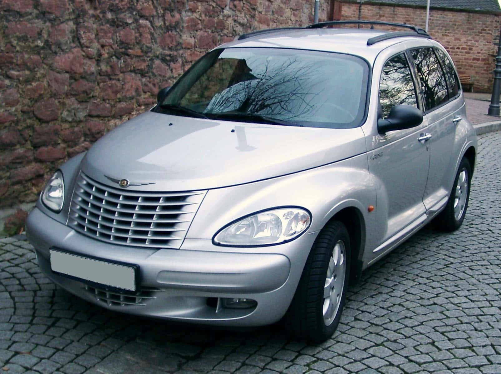 Chrysler PT Cruiser, silver, cobblestone street, HD Desktop Wallpaper