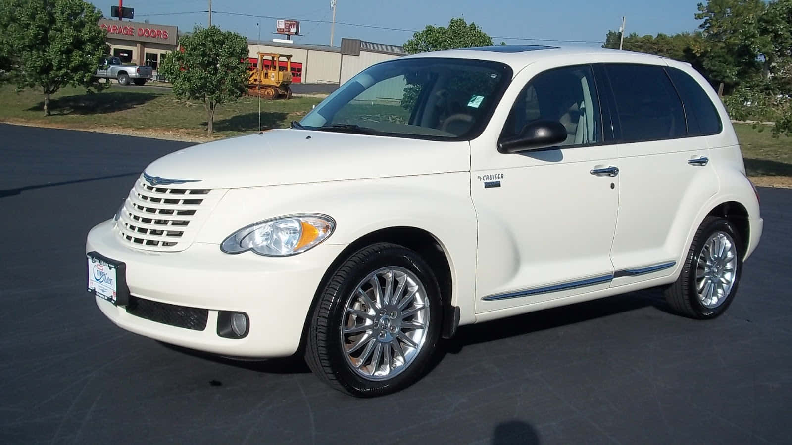 Chrysler PT Cruiser, white, asphalt, HD Desktop Wallpaper