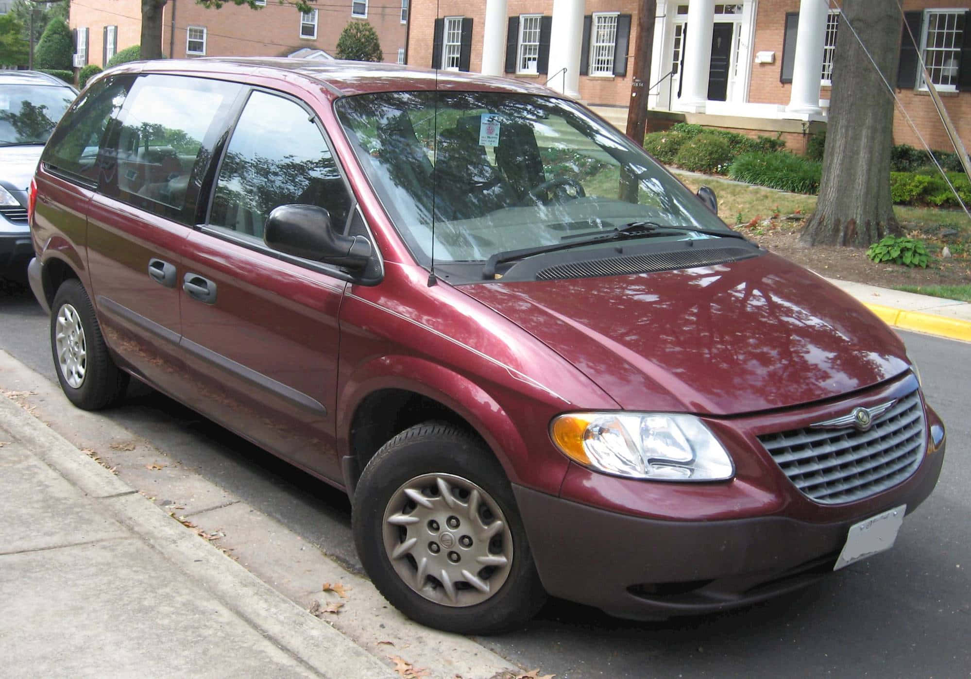 Chrysler Voyager, 1999, maroon, Full HD Desktop Wallpaper
