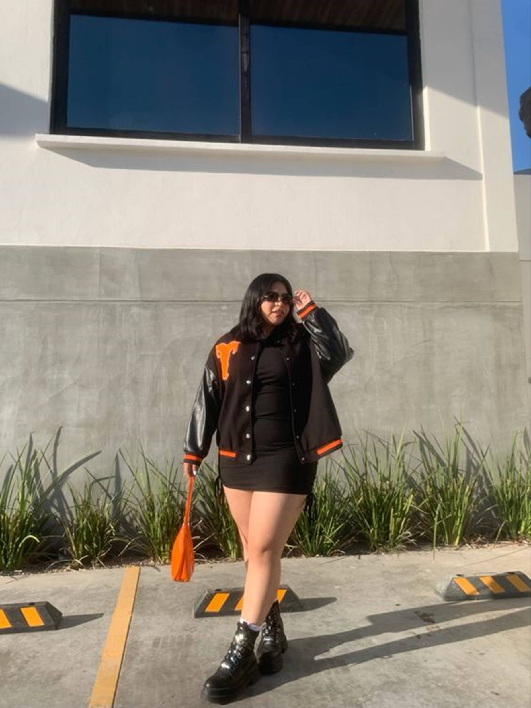 chubby teen, varsity jacket, black, Full HD Phone Wallpaper
