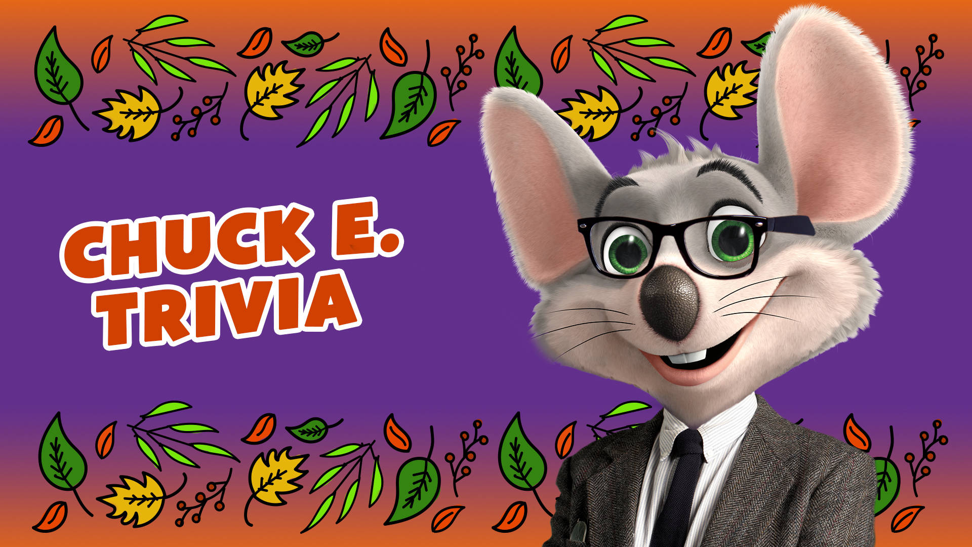 Chuck E Cheese, mascot, glasses, Full HD Desktop Wallpaper