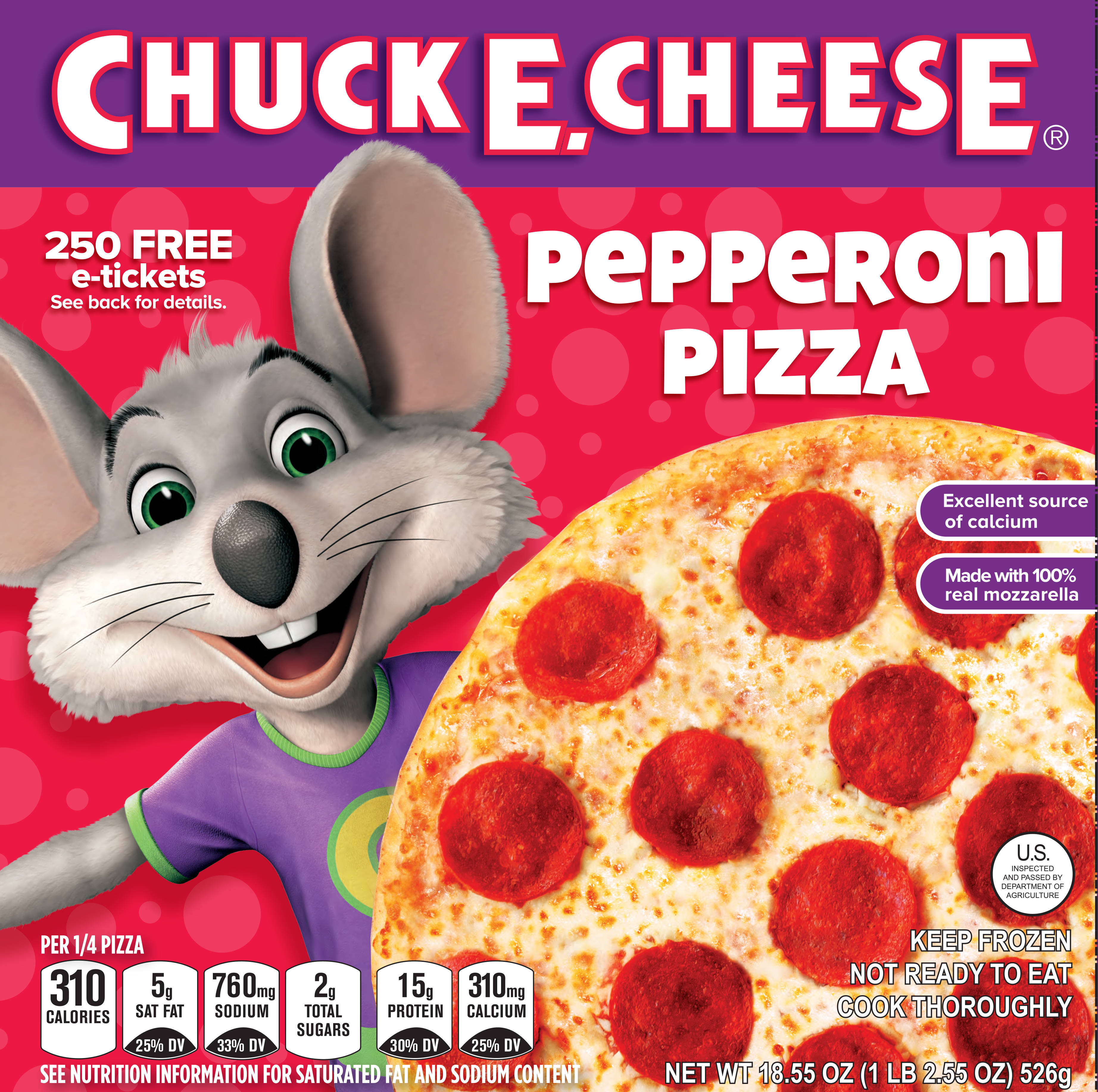 Chuck E Cheese, Pepperoni Pizza, vibrant red background, 2K Desktop Wallpaper