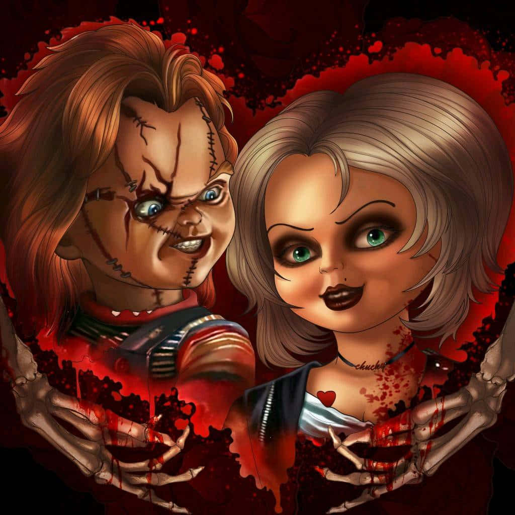 Chucky, Tiffany, stitched faces, SD Desktop Wallpaper