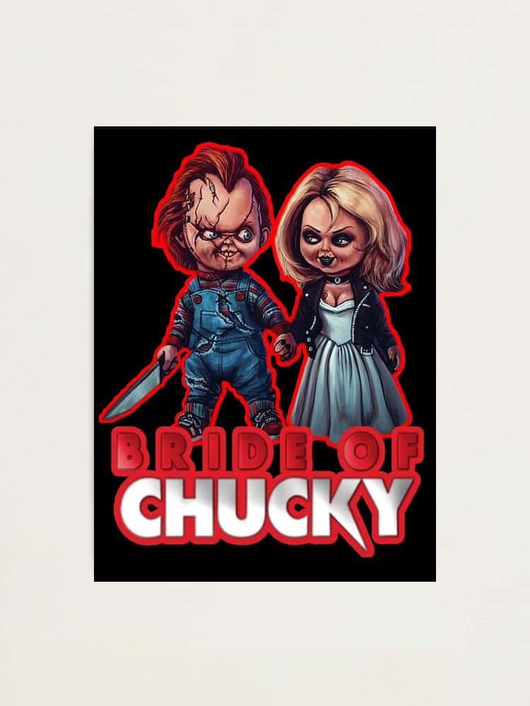 Chucky, Tiffany, black background, SD Phone Wallpaper