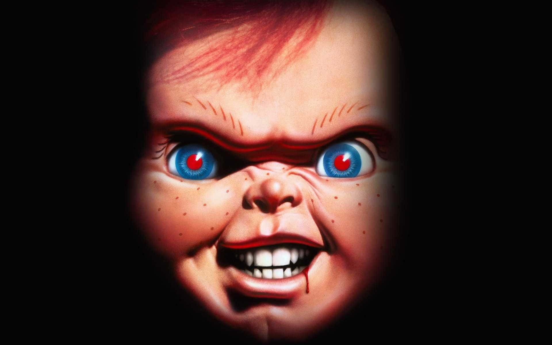 Chucky, life-like Doll, wide blue eyes, Full HD Desktop Wallpaper