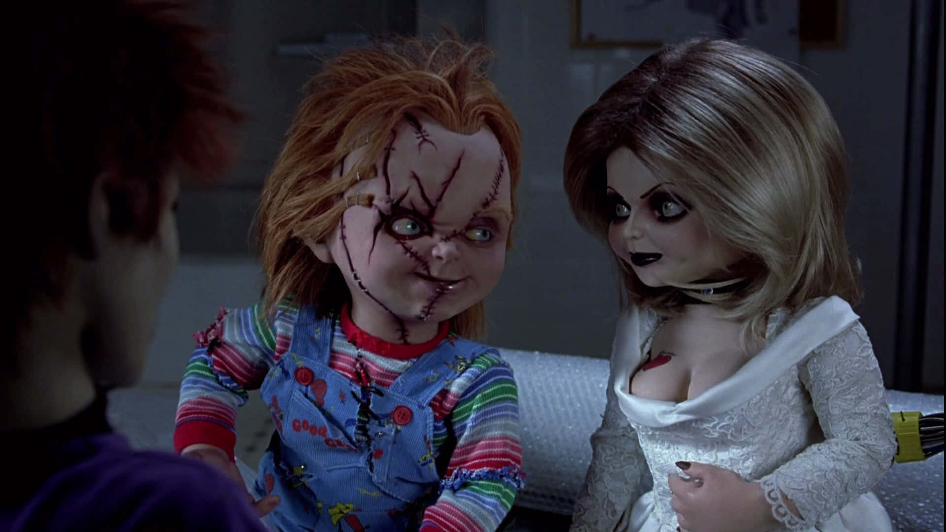 Chucky, Tiffany, stitched faces, Full HD Desktop Wallpaper