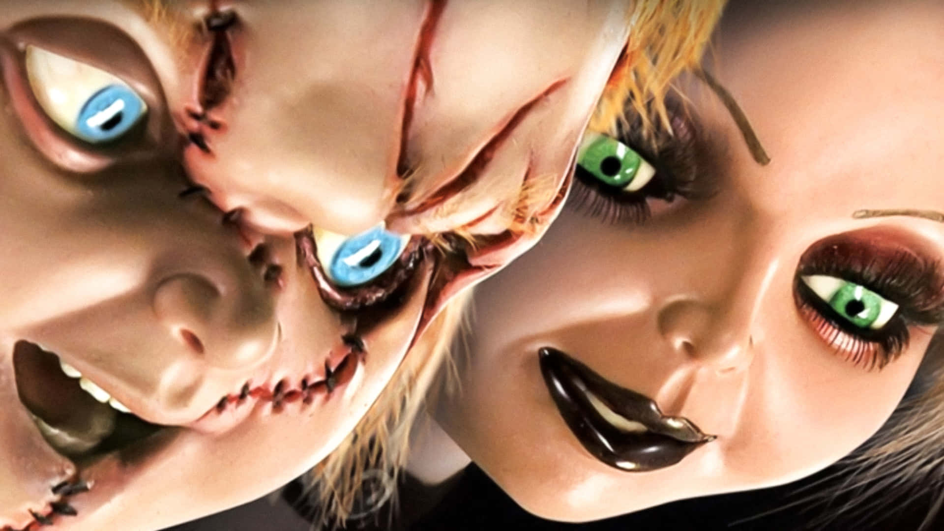 Chucky, Tiffany, stitched faces, Full HD Desktop Wallpaper