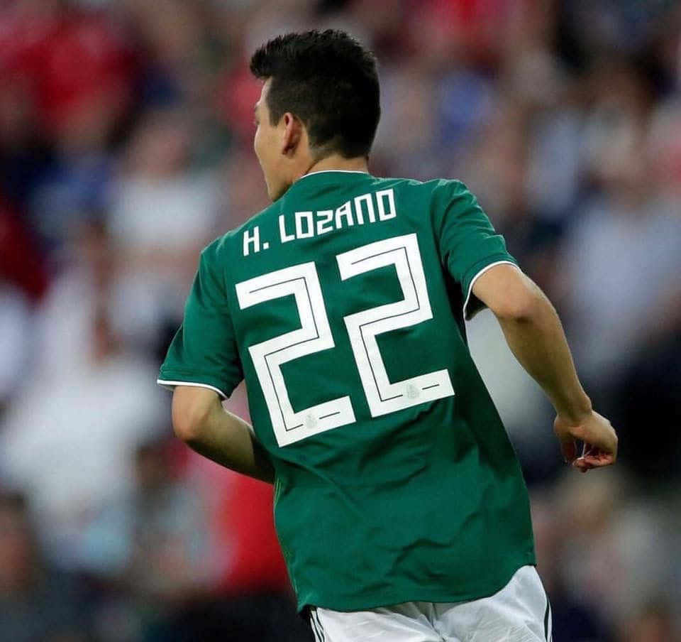 Chucky Lozano, green jersey, number 22, SD Desktop Wallpaper