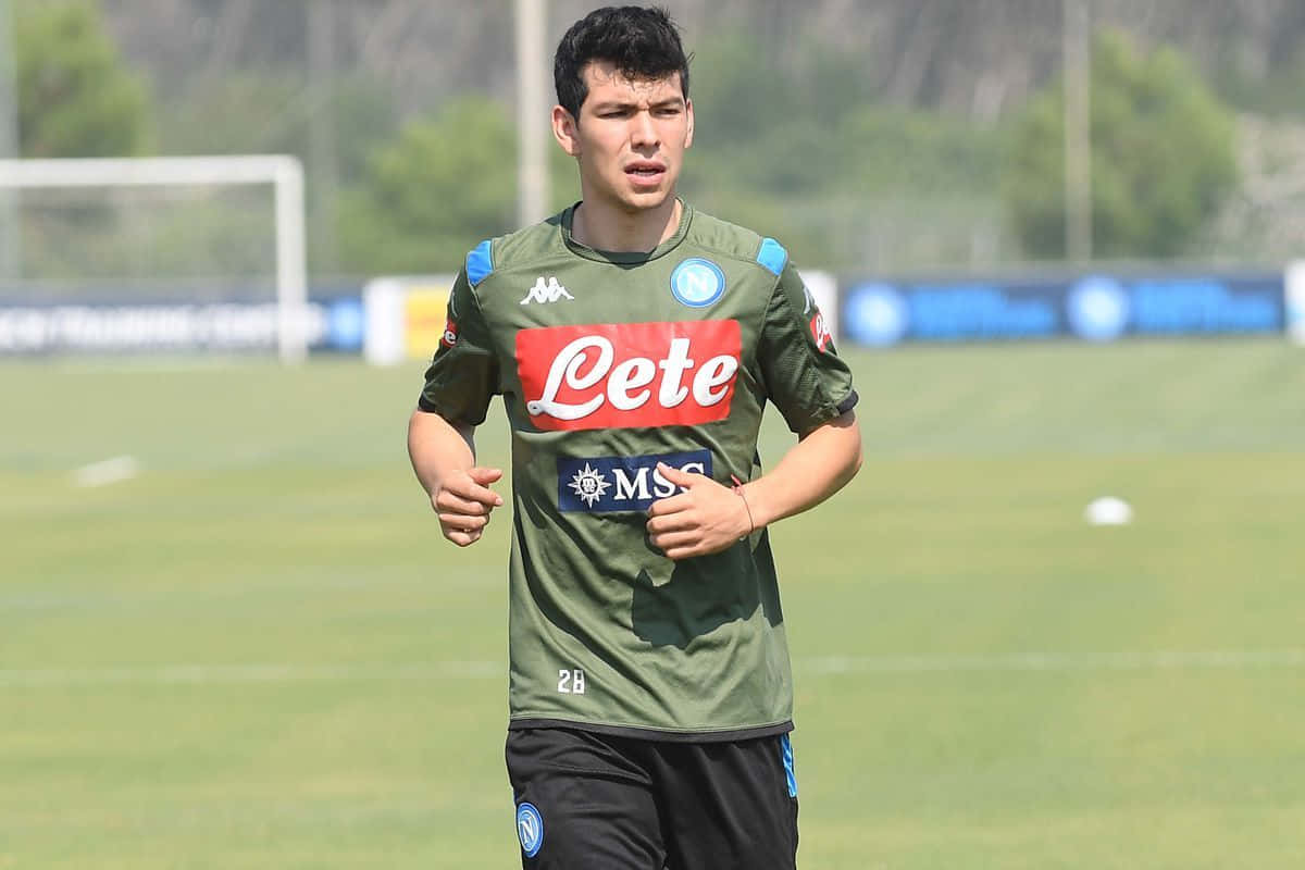 Chucky Lozano, green training kit, grass field, SD Desktop Wallpaper