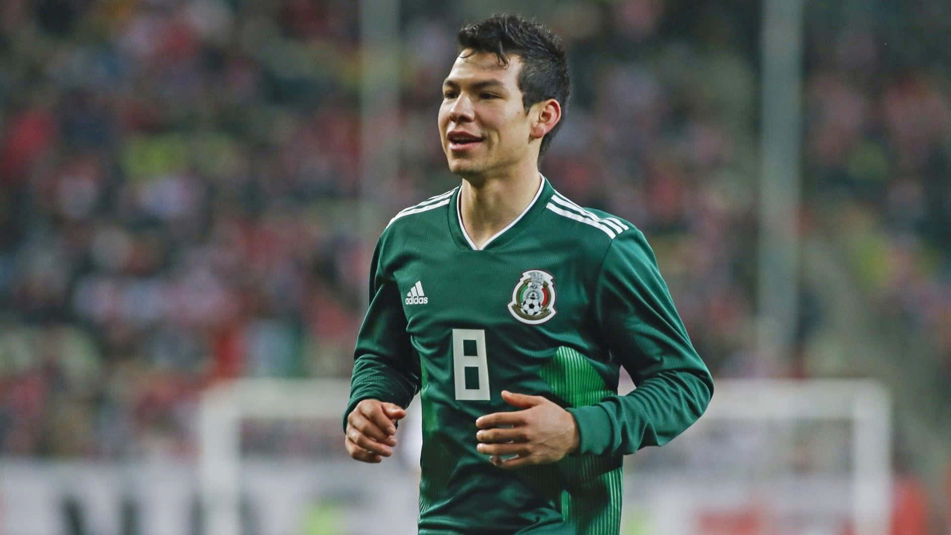 Chucky Lozano, green jersey, number eight, Full HD Desktop Wallpaper