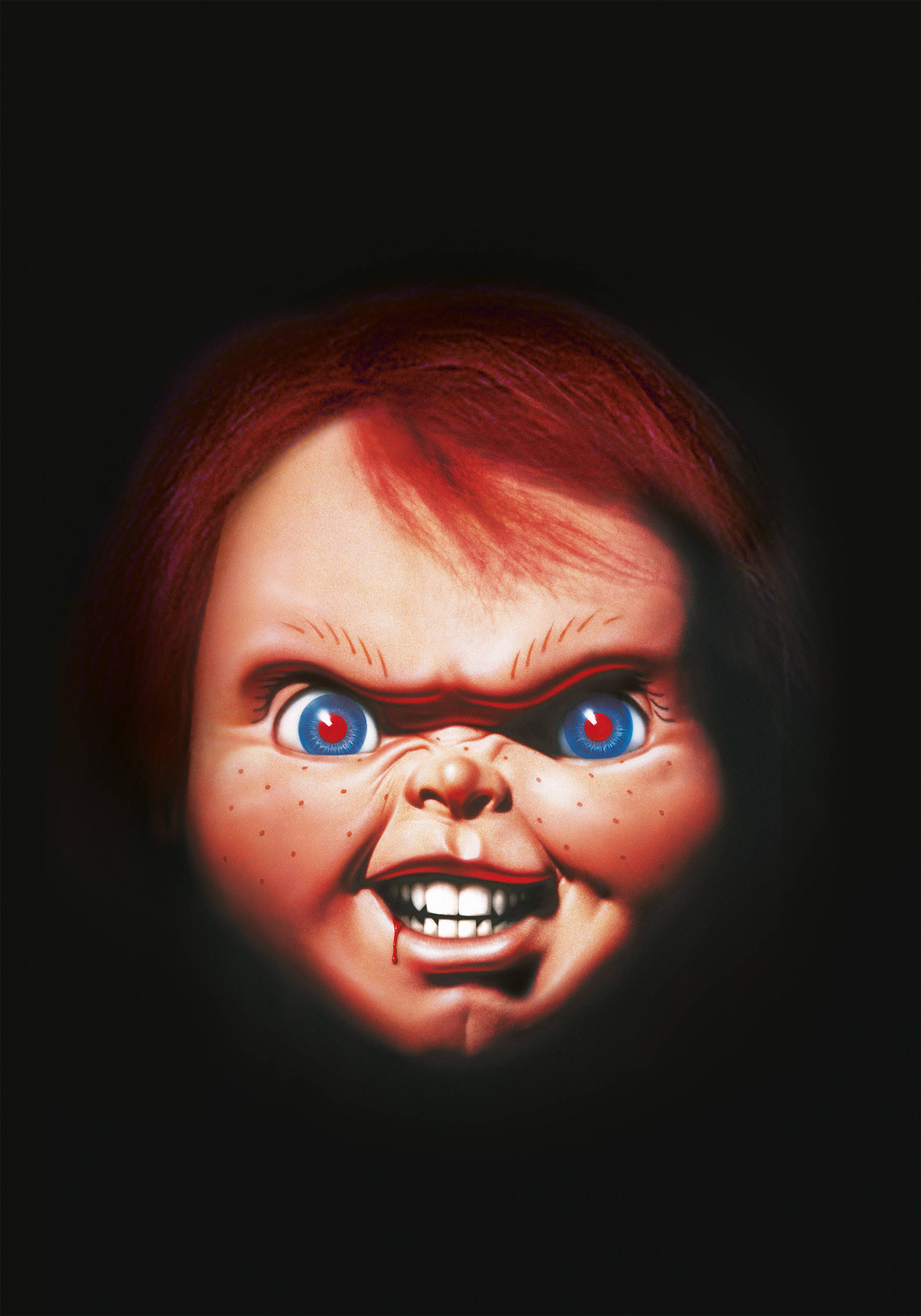 Chucky, red hair, blue eyes, 2K Phone Wallpaper