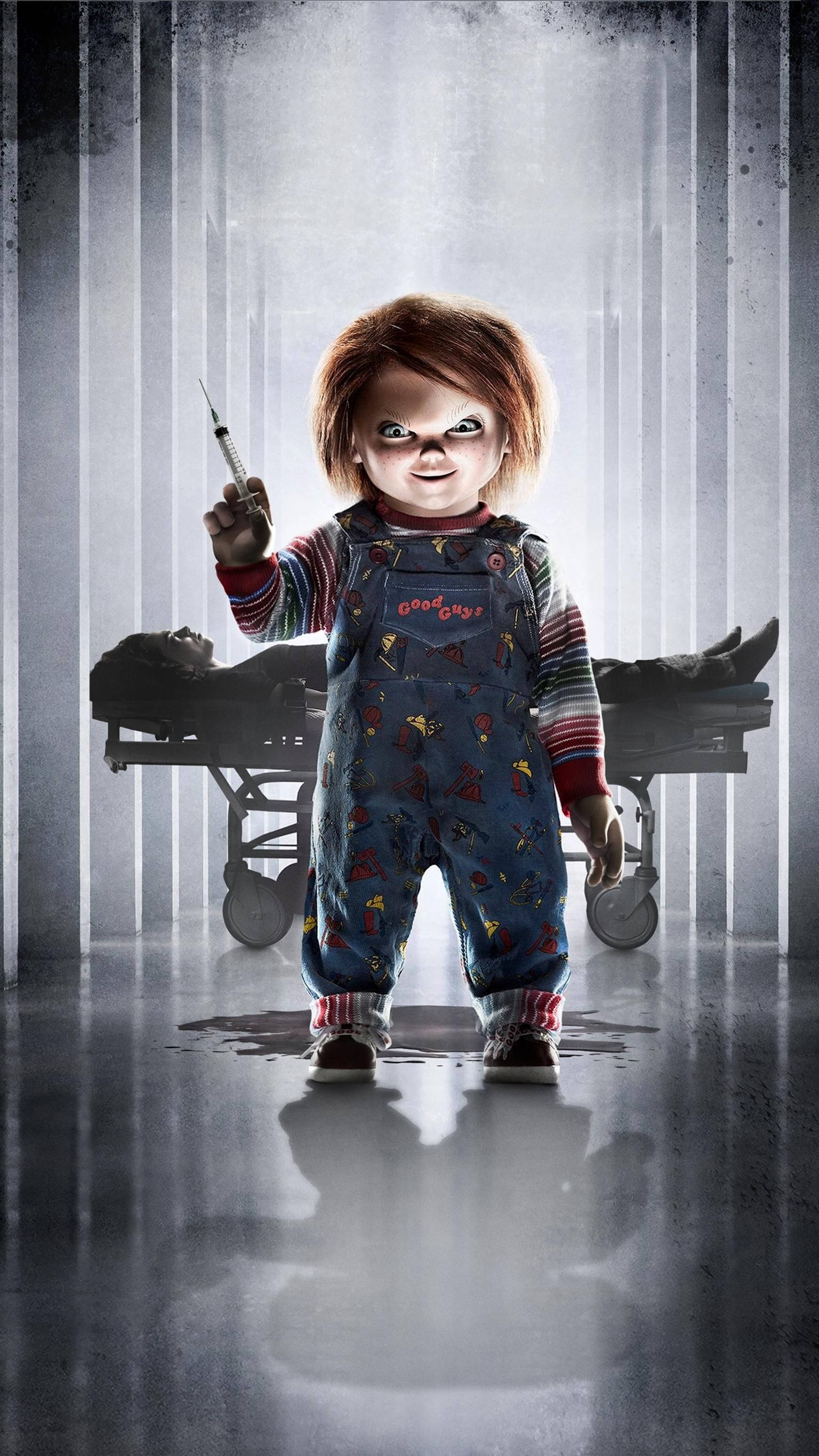 Chucky, killer doll, hospital hallway, 2K Phone Wallpaper