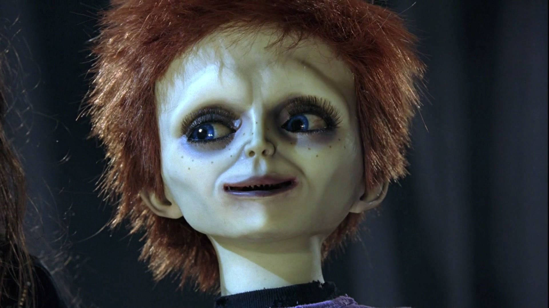 Chucky, pale skin, wide blue eyes, Full HD Desktop Wallpaper
