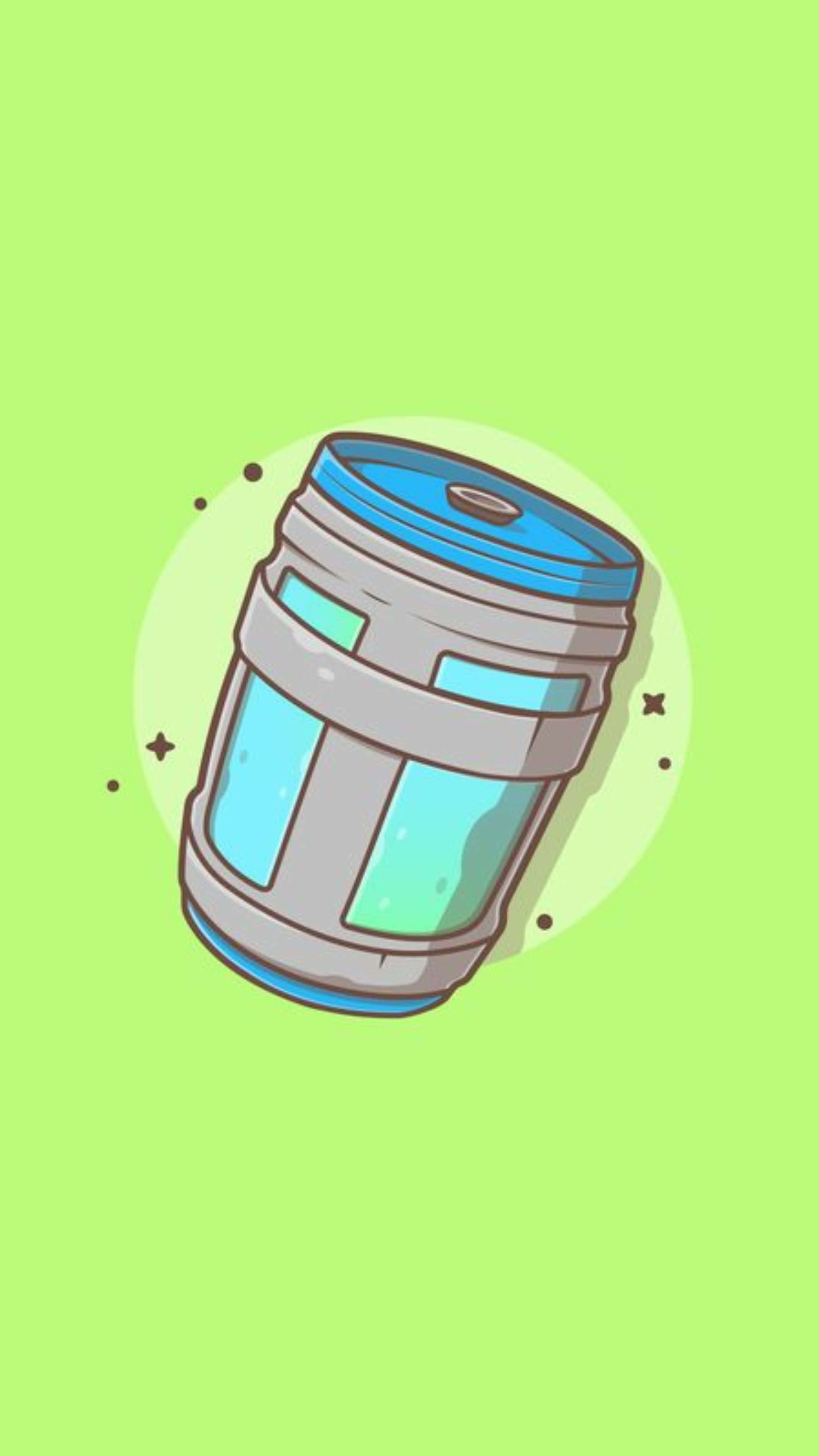 Cartoon Chug Jug, blue lid, transparent sides, 4K Phone Wallpaper