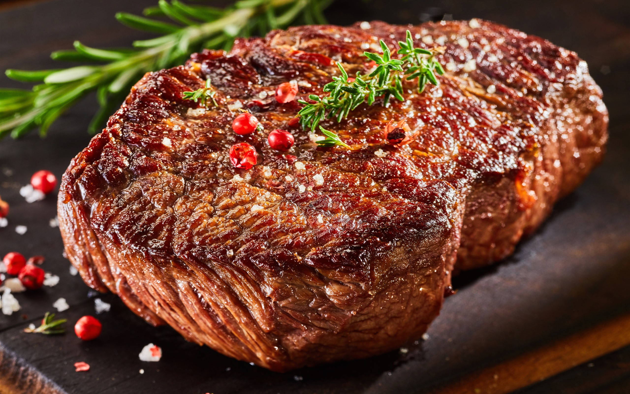 Churrasco, steak, salt and pepper, 2K Desktop Wallpaper