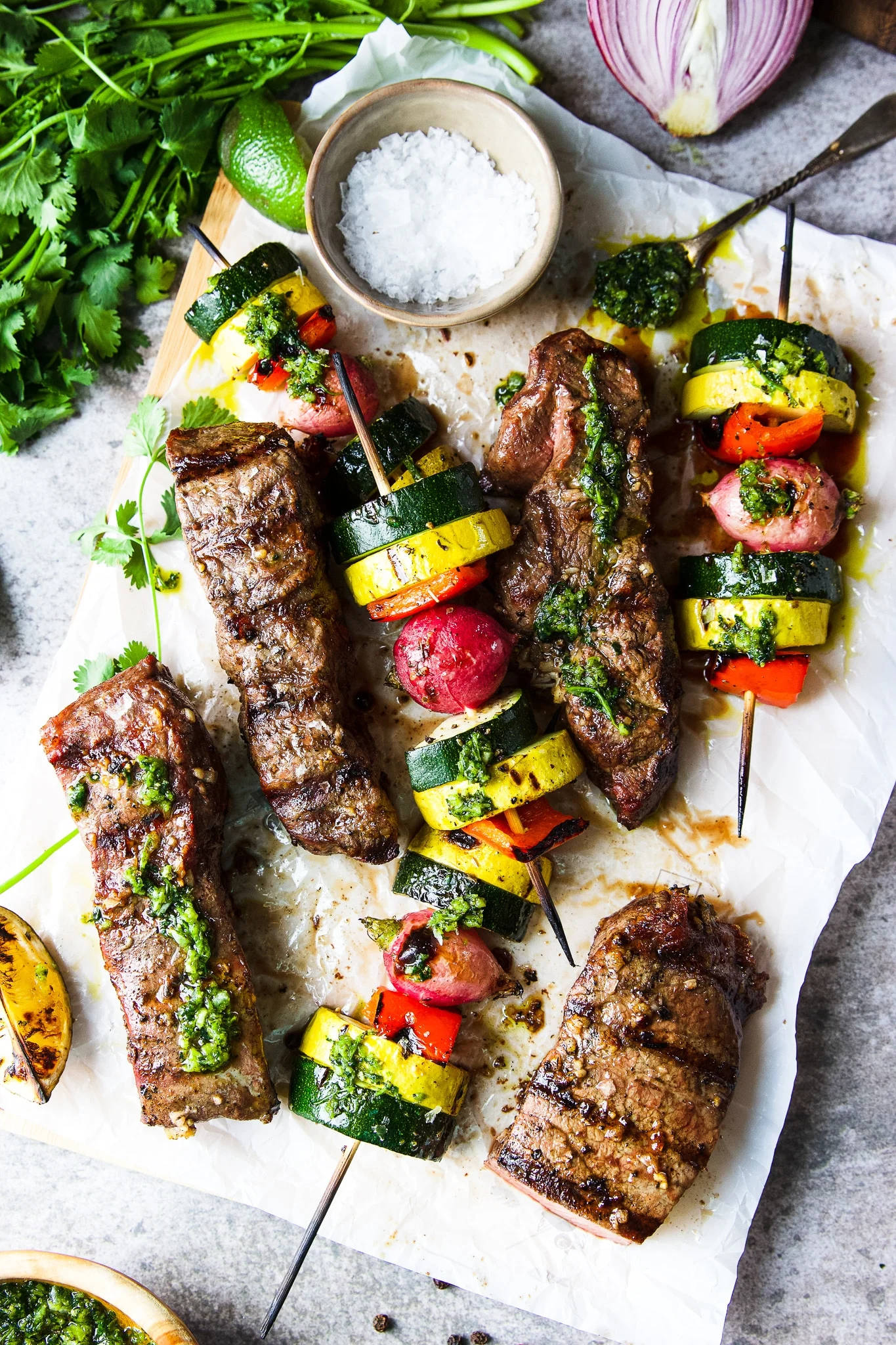 Churrasco, herb sauce, parchment paper, Full HD Phone Wallpaper
