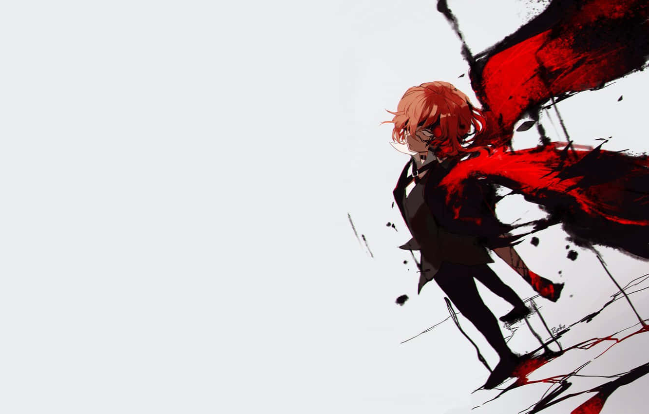 Chuuya Nakahara, red hair, flowing red cape, HD Desktop Wallpaper
