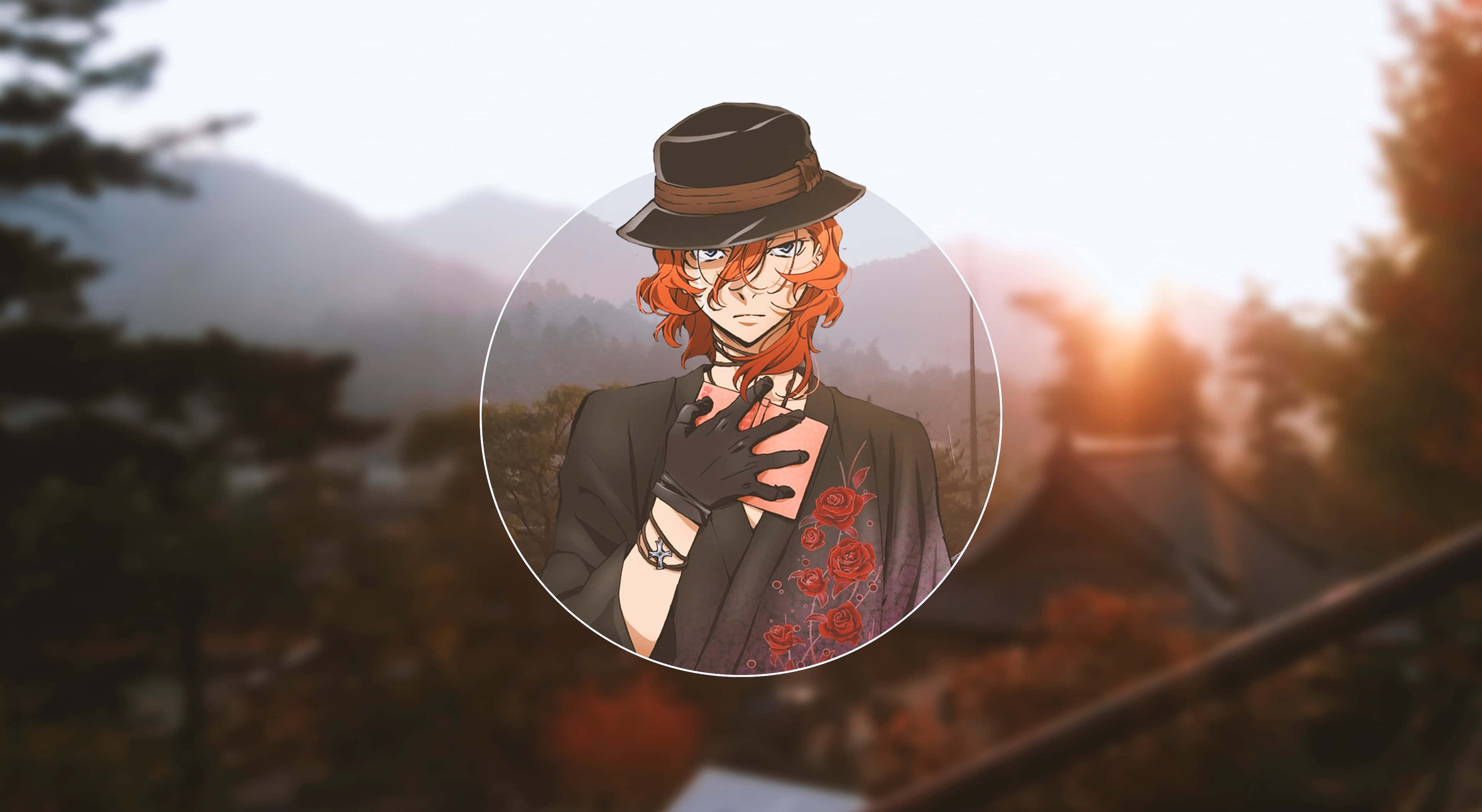 Chuuya Nakahara, red-haired man, fedora, 4K Desktop Wallpaper