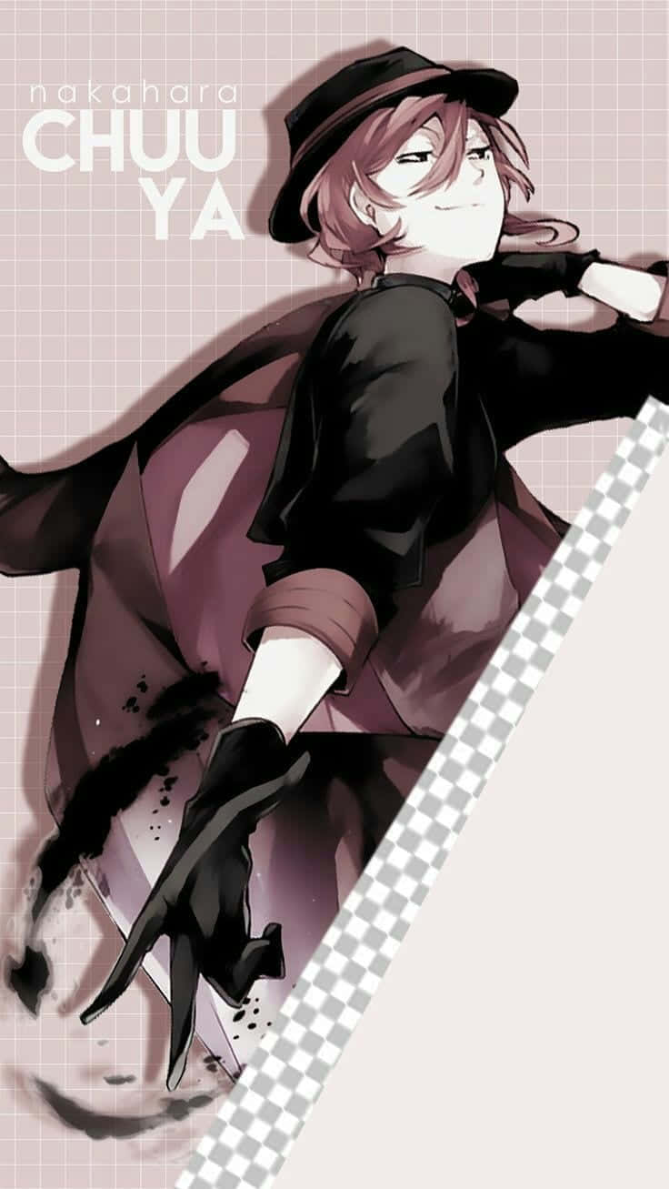 Chuuya Nakahara, black coat, hat, HD Phone Wallpaper